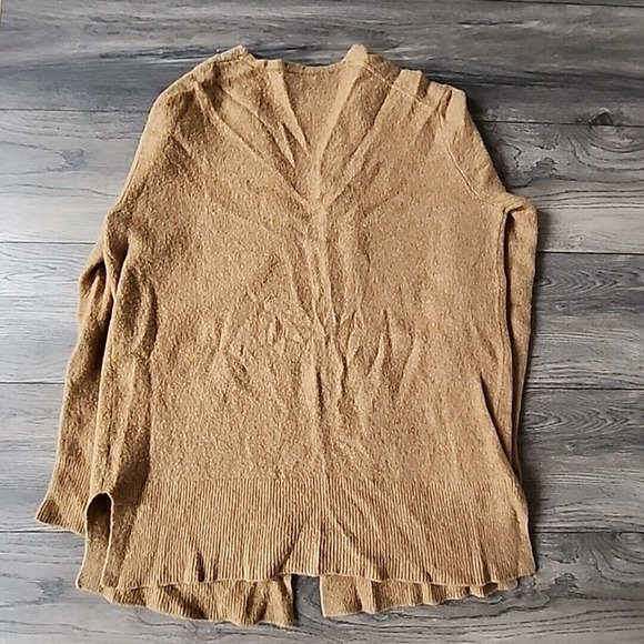 Madewell Cardigan Open Front Sweater Merino Wool Blend Tan Women's Size M - Picture 4 of 4